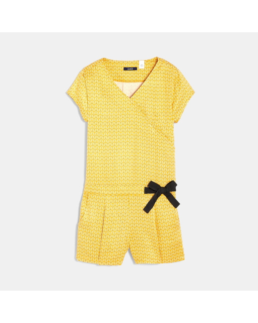 Combi-short imprimé jaune fille