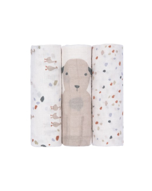 Lot de 3 langes mousseline