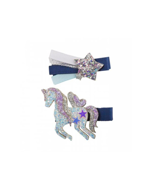 Pince à cheveux étoile licorne