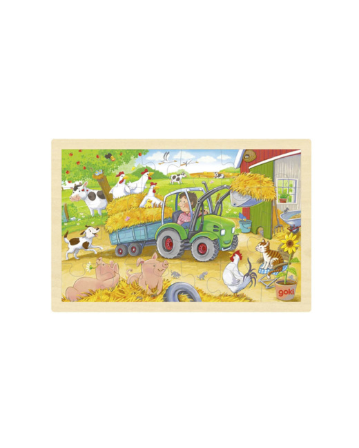 Puzzle en bois Petit tracteur