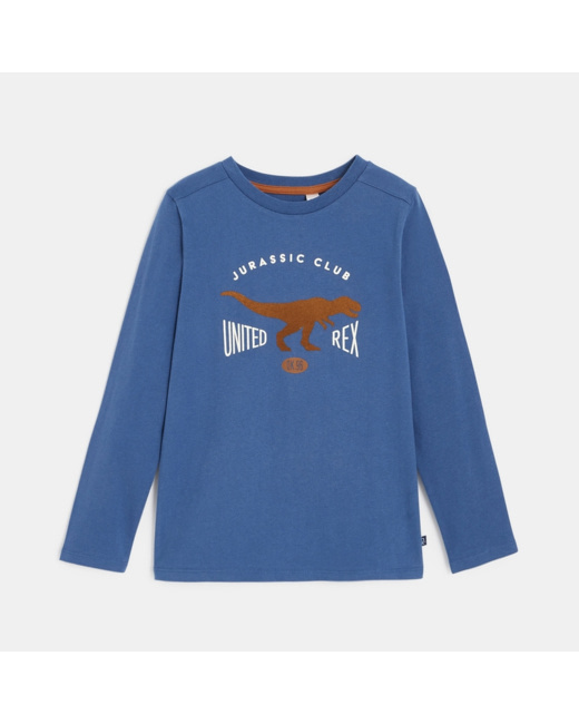 T-shirt manches longues Jurassic Club bleu garçon