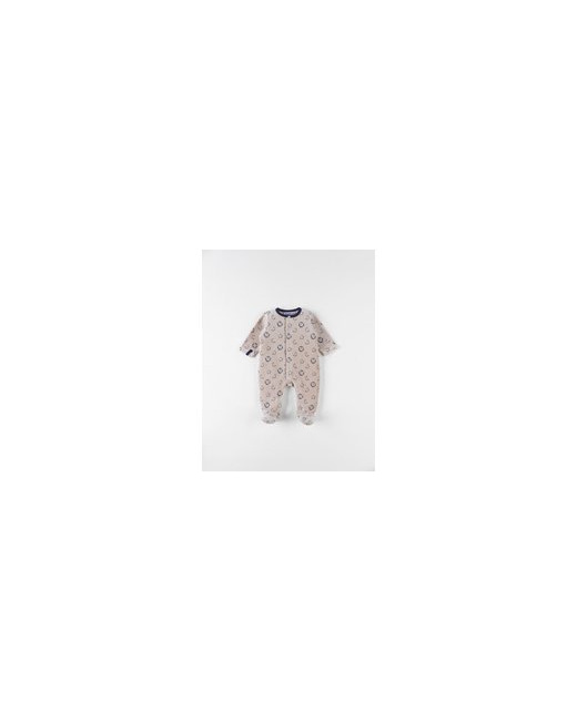Pyjama 1 pièce à imprimé lion en velours