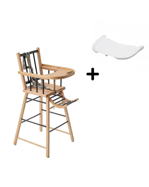 Pack chaise haute André hybride et sa tablette