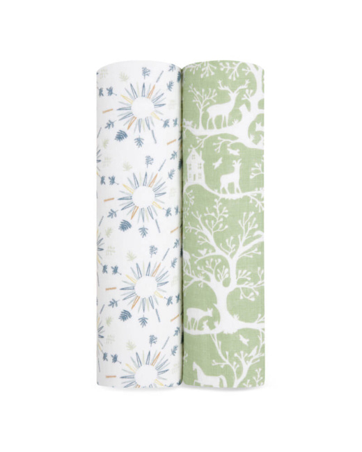 Lot de 2 langes en mousseline de coton Harmony