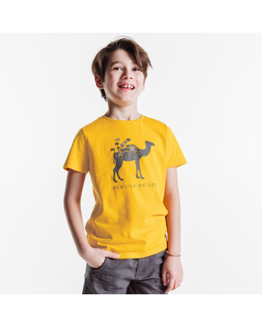 T-shirt puzzle jaune garçon