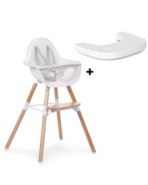 Pack chaise haute évolutive evolu 2 + tablette