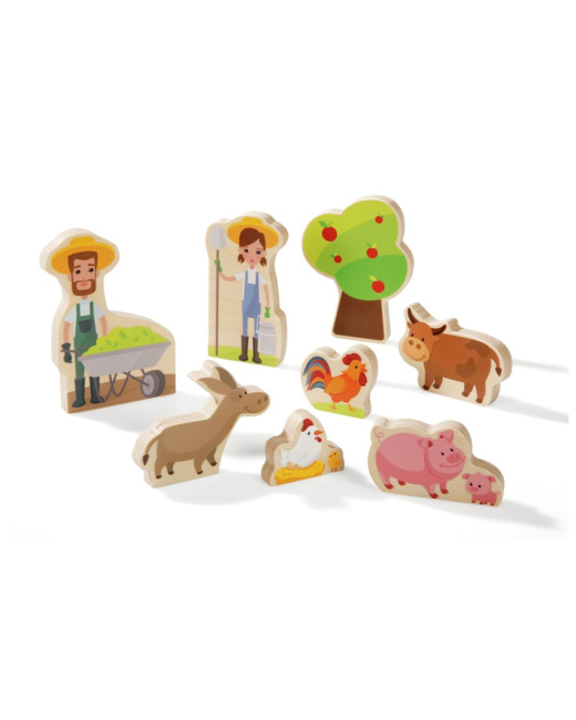 Figurines en bois la ferme