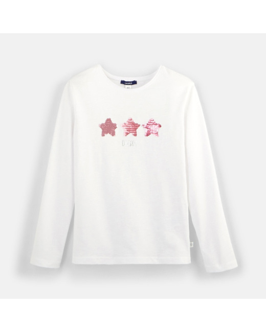 T-shirt à message rose fille
