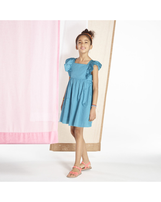 Robe de cérémonie unie verte fille