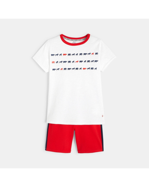 Pyjama d'été blanc garçon