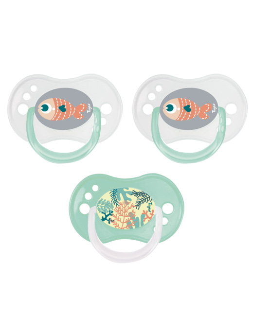3 Sucettes Jour / Nuit NEW REVERSIBLE Silicone