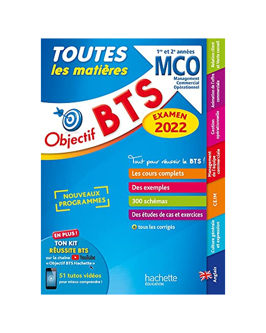 Objectif BTS MCO (1re et 2e années) - Toutes les matières, examen 2022