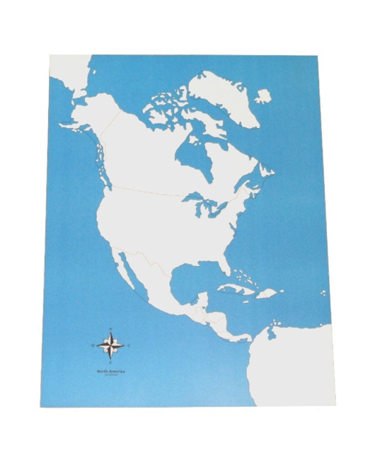Carte de l'Amérique du Nord vierge