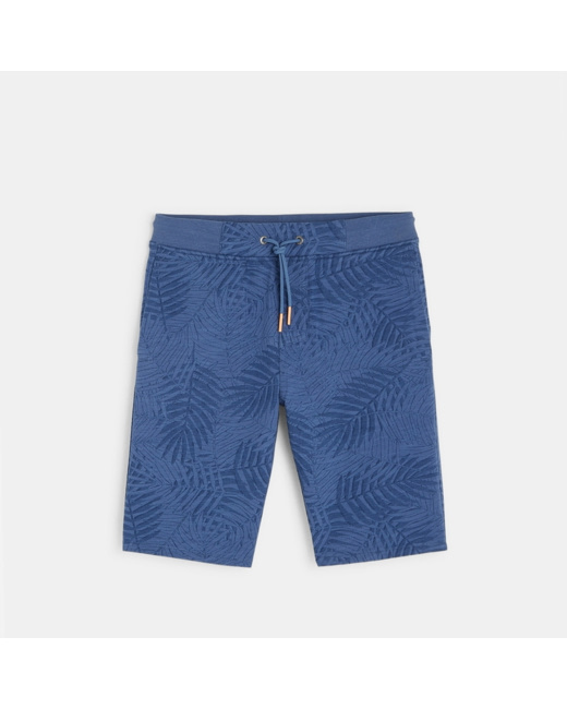 Bermuda en molleton bleu garçon