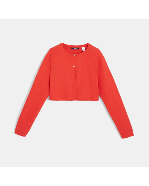 Gilet boléro rouge fille