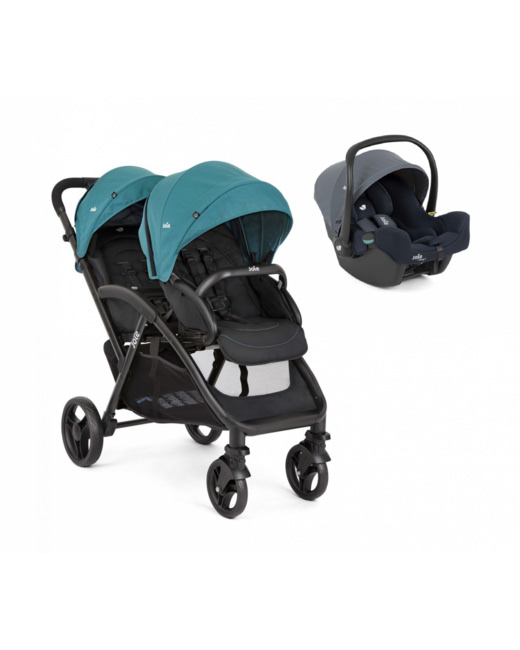 Poussette duo evalite double + siège auto i-snug 2