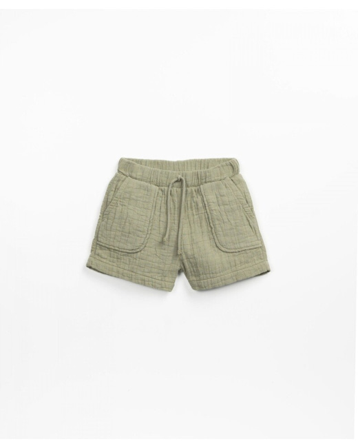 Short en gaze de coton vert Recycled