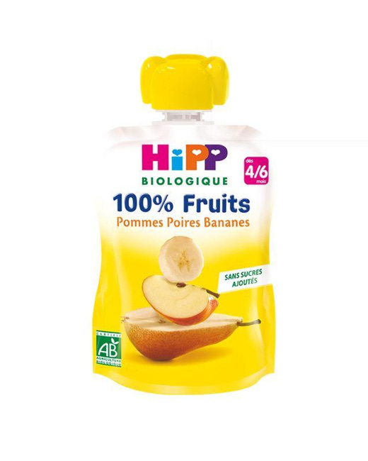 Gourde Pommes Poires Bananes - dès 4/6 mois