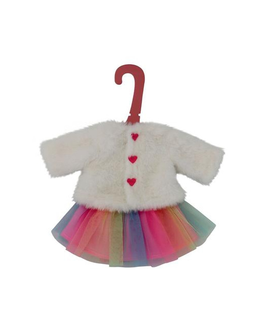 Vetement poupées - Gilet fourrure et jupe tutu