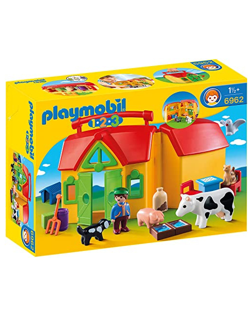 Playmobil 1.2.3 - Ferme transportable avec animaux