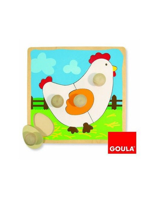 Puzzle poule bois