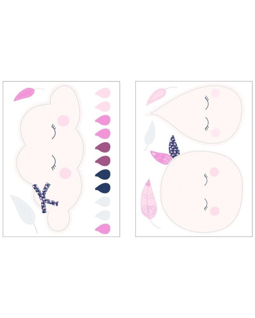 Stickers muraux Lune Miss Fleur de Lune