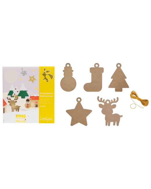 Suspensions De Noël En Bois