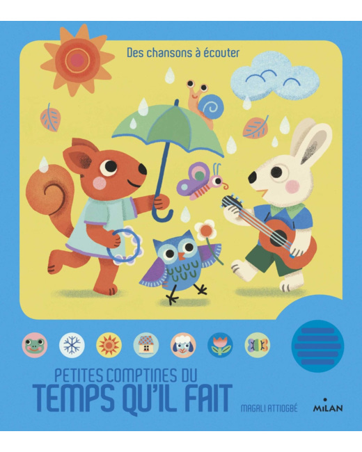 Livre sonore Petites comptines du temps qu'il fait