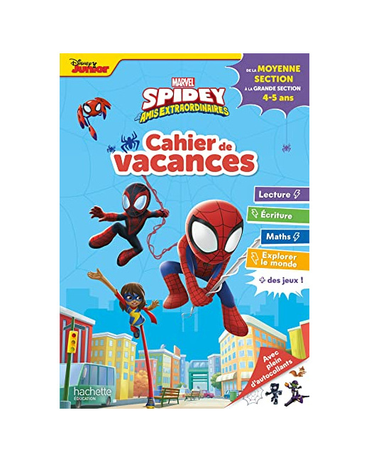 Spidey et ses amis extraordinaires - Cahier de vacances 2023, de la Moyenne section à la Grande sect