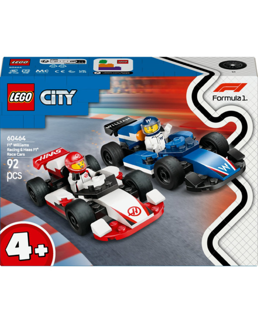 Voitures de course de F1 Williams Racing et Haas F1 City