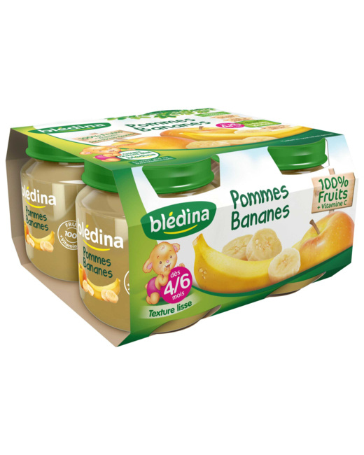 Pot Pommes Bananes 4x130g