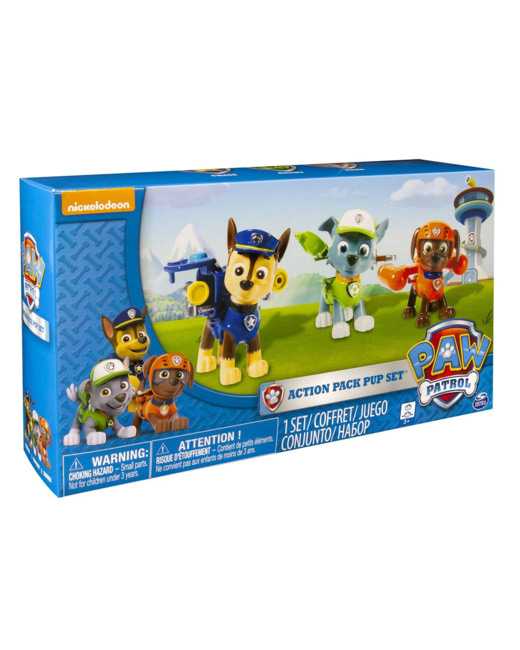 Coffret de trois figurines au sac à dos transformable Paw Patrol