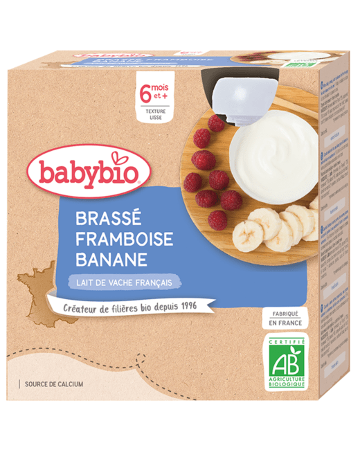 Brassé au Lait de Vache français - Framboise Banane