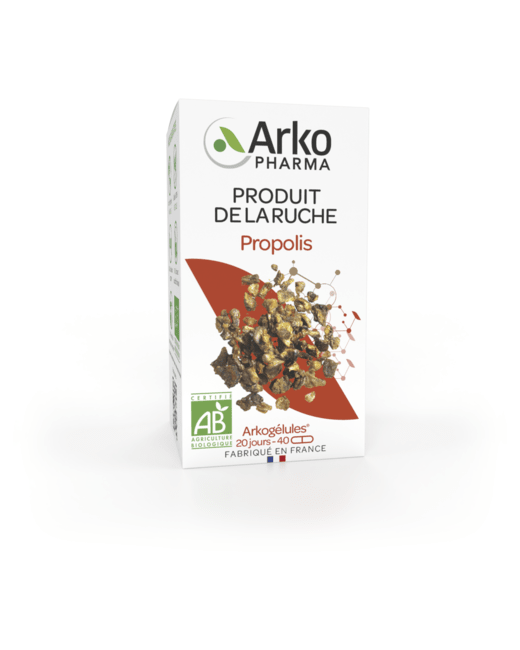 Boite de 40 gélules propolis bio Arkogelules