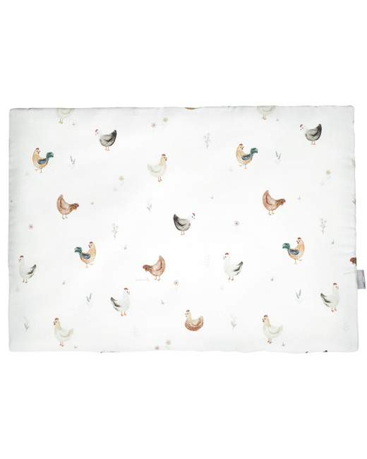 Oreiller plat réversible en satin de coton