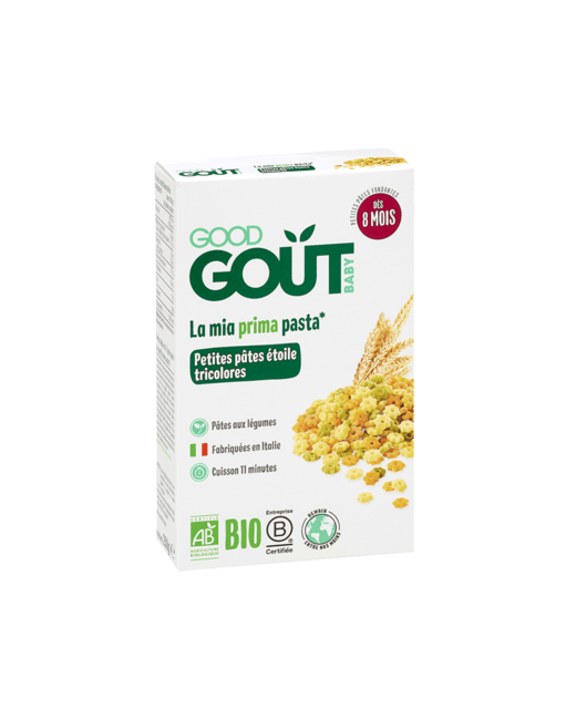 Pates étoiles tricolores aux légumes féculents bio