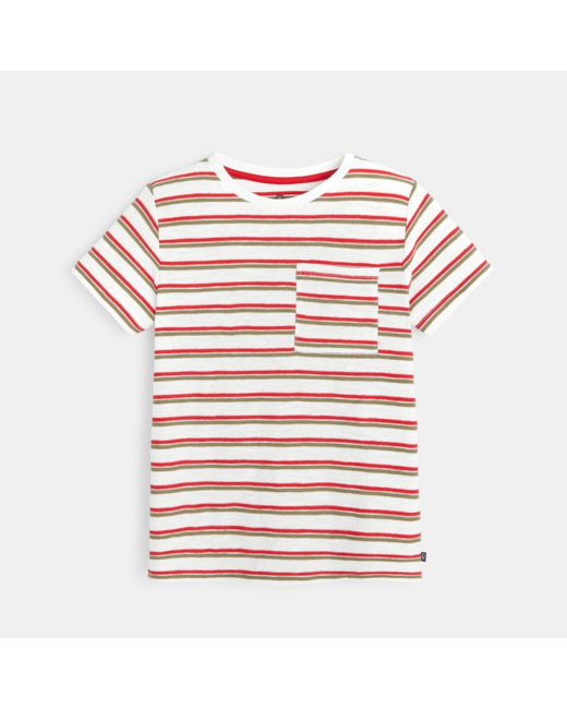 T-shirt rayé marin rouge garçon