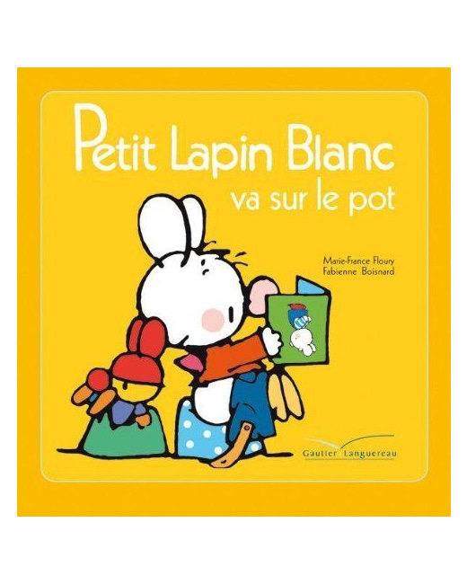 Petit Lapin Blanc va sur le pot