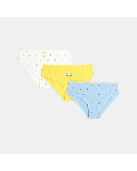 Culottes fantaisie (lot de 3) bleu fille