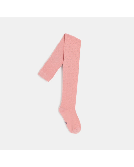 Collant en tricot fantaisie roses fille