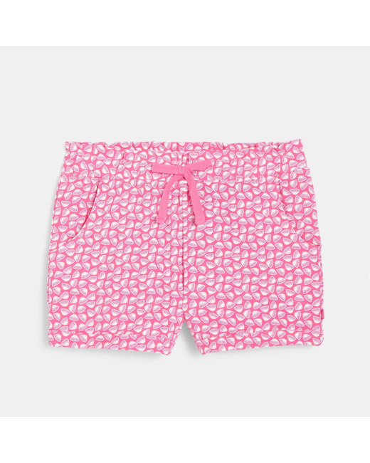 Short en jersey imprimé rose fille
