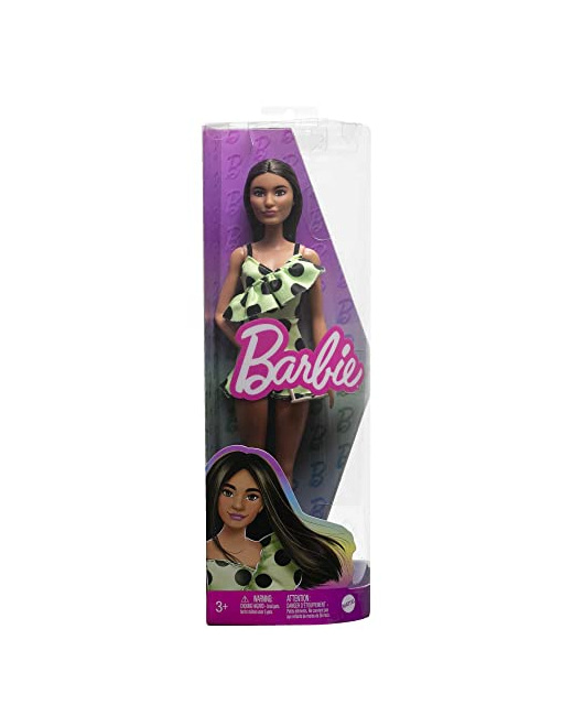 Barbie Fashionistas - Poupée brune avec combinaison à pois