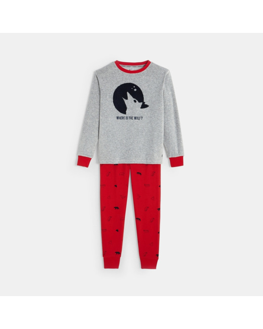 Pyjama 2 pièces gris garçon