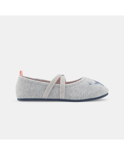 Chaussons ballerines étoile grises fille