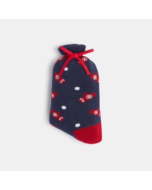 Chaussettes unies antidérapantes rouges garçon
