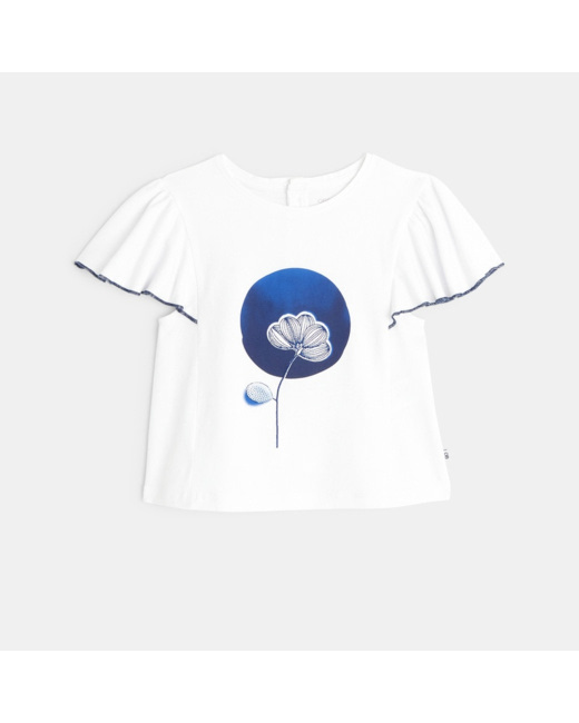 T-shirt à volants motif fleur bébé fille