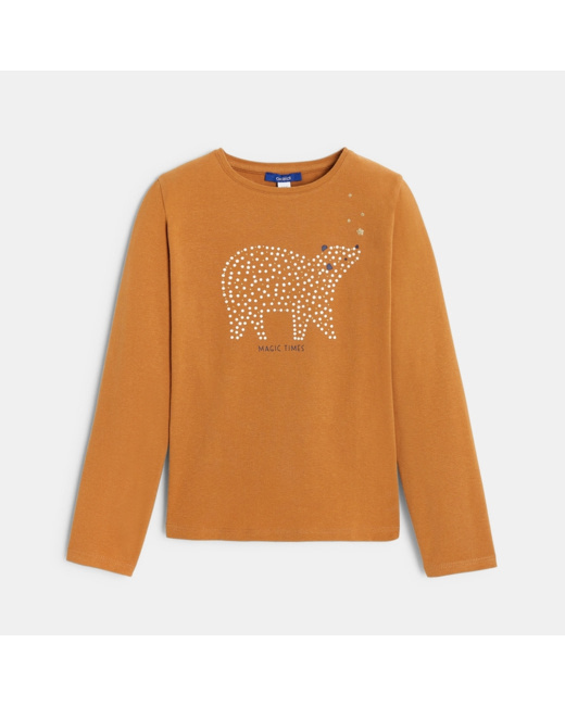 T-shirt manches longues à motif pailleté