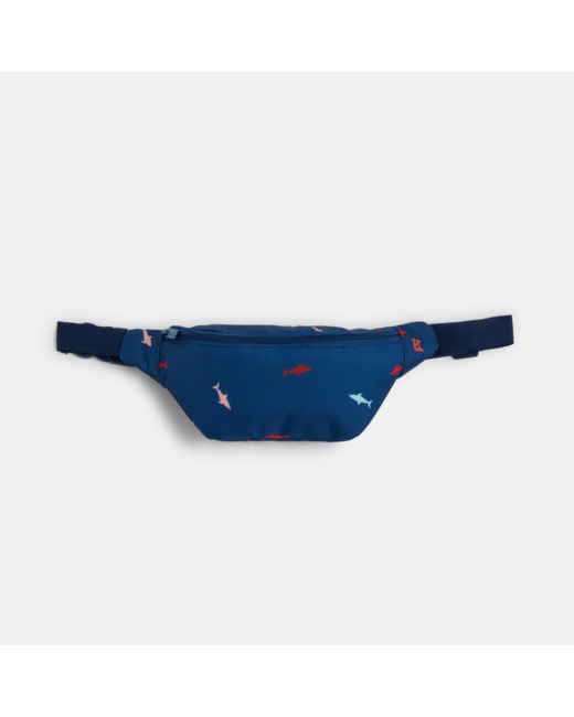 Sac-banane imprimé mixte bleu