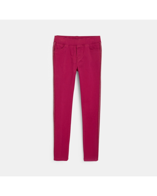 Tregging en toile violet fille