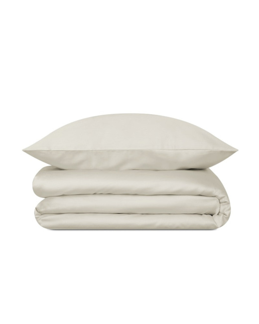 Housse de couette en satin de coton - Beige